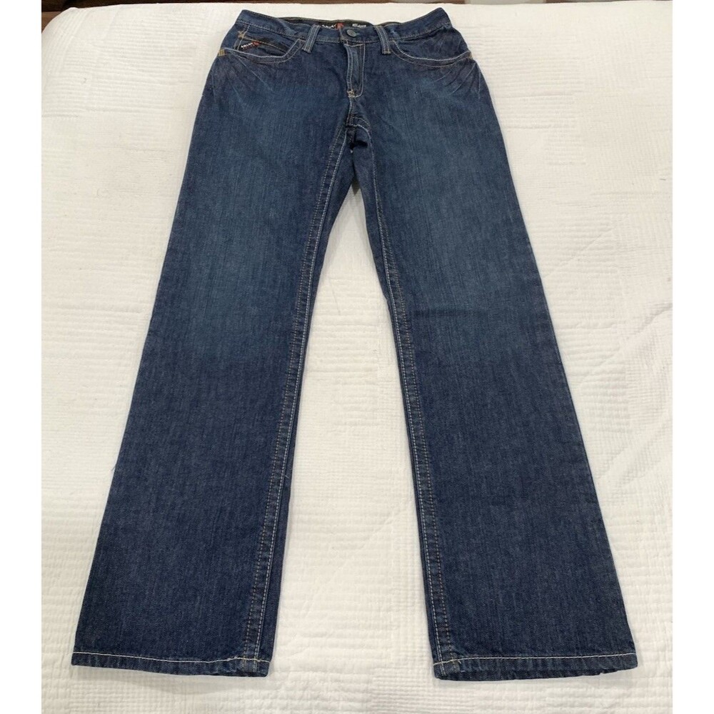 Ariat FR M4 Relaxed Boot Cut Jeans Men 31x36 Blue Denim USA Flame Resistant Work